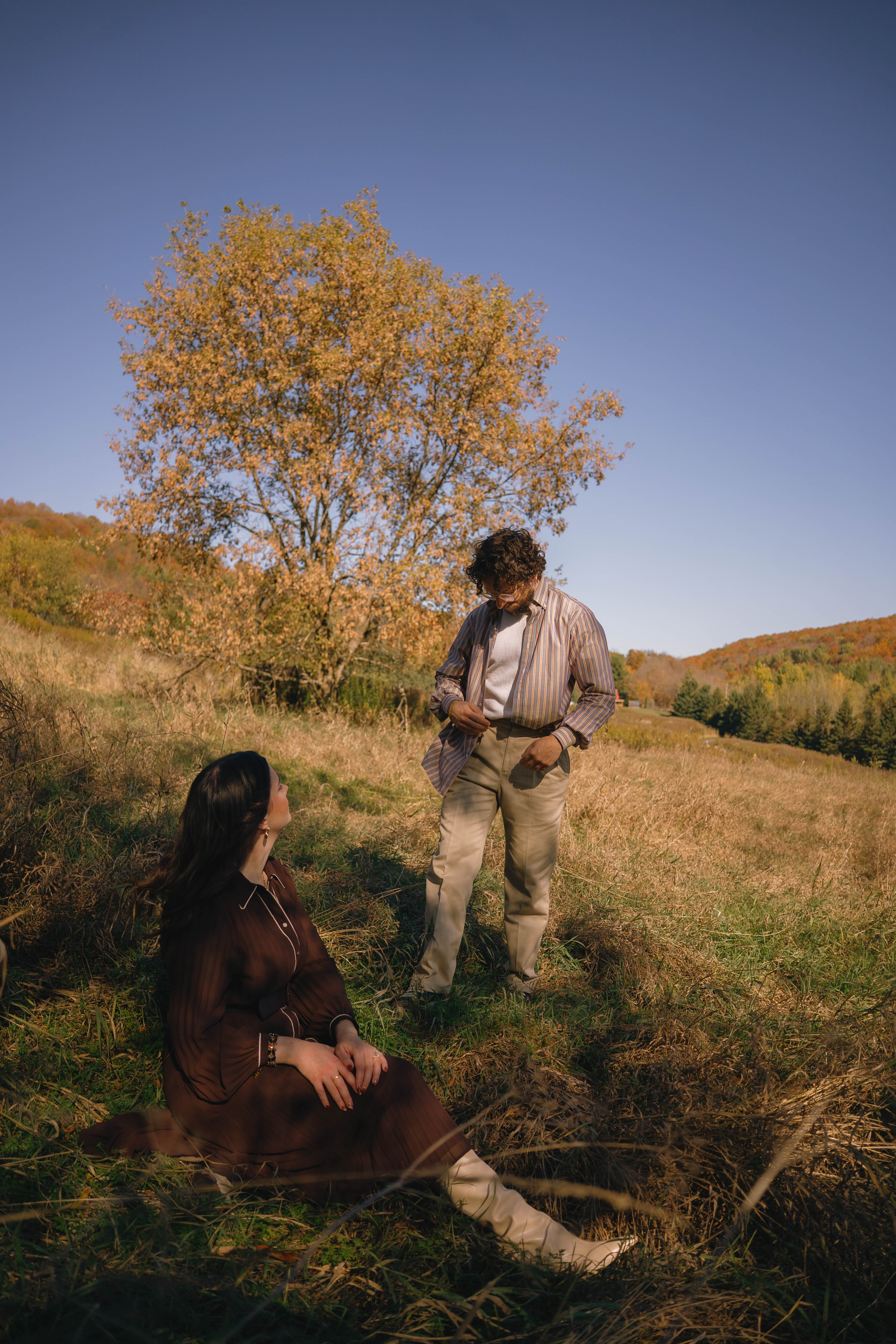 Melissa and Sébastien sharing a quiet moment